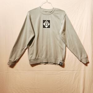 M22 Vintage Wash Sweatshirt Sz Small Light Green Streetwear Crewneck Sweater